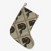 Kalkoenen Standaard Bronze Portret Kleine Kerstsok (Voorkant (Hangend))