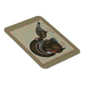 Kalkoenen Standaard Bronze Portret Magneet (Rechterzijde)