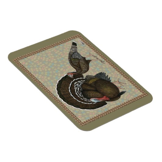 Kalkoenen Standaard Bronze Portret Magneet (Rechterzijde)