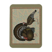 Kalkoenen Standaard Bronze Portret Magneet (Verticaal)