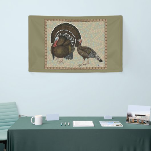 Kalkoenen Standaard Bronze Portret Spandoek (Beurs)