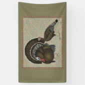 Kalkoenen Standaard Bronze Portret Spandoek (Verticaal)