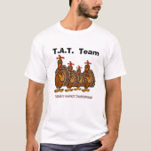 Kalkoenen tegen Thanksgiving Funny T-shirt (Voorkant)