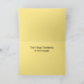 Kalkoenen van de Thanksgiving van de Taal van de Feestdagen Kaart (Binnen)
