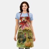  kalkoenen, vorkbeen en herfstbladeren schort (Gedragen)