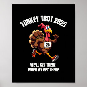 Kalkoenentripploeg 2025 Grappige Thanksgiving-hard Poster