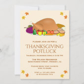 kalkoenfeest | Thanksgiving Potluck Invitation Kaart (Voorkant)