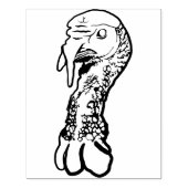 kalkoenhoofd-rubberstempel rubberstempel (Afrduk)