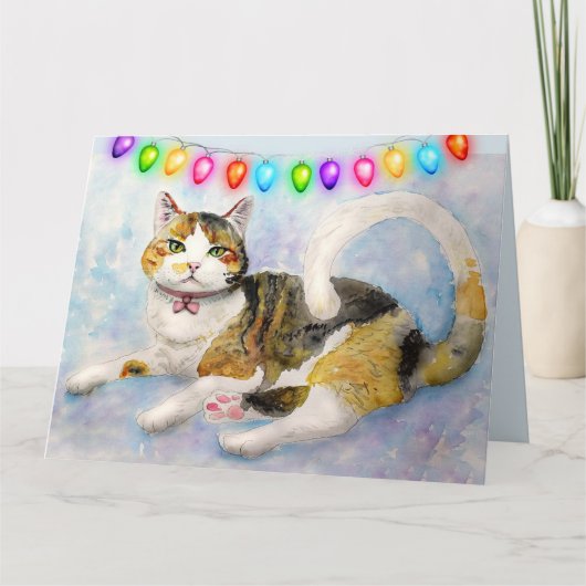 KALKOENKATTEN (SCHILDPAD) KERSTKAART KAART (Voorkant)