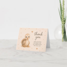 Kalkoenkuiken Baby Shower Bedankkaart