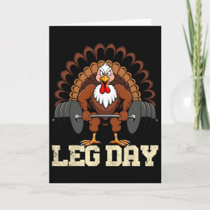 Kalkoenliefhebber Legdag Gewichtheffen Gym Thanksg Kaart