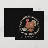 Kalkoensaus Bonen en Broodjes Casserole  Kaart (Voorkant / Achterkant)