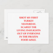 kalkoenscheut briefkaart (Voorkant / Achterkant)