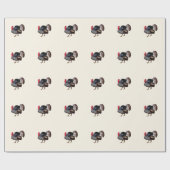 kalkoenvogel cadeaupapier (Vlak)