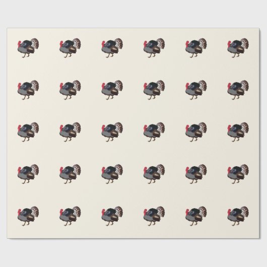 kalkoenvogel cadeaupapier (Vlak)