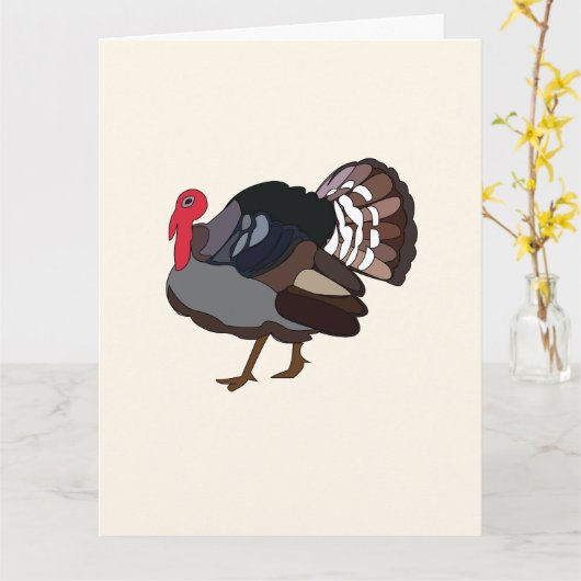 kalkoenvogel kaart (Gele Bloem)