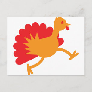 Kalkoenvogel op de vlucht! briefkaart