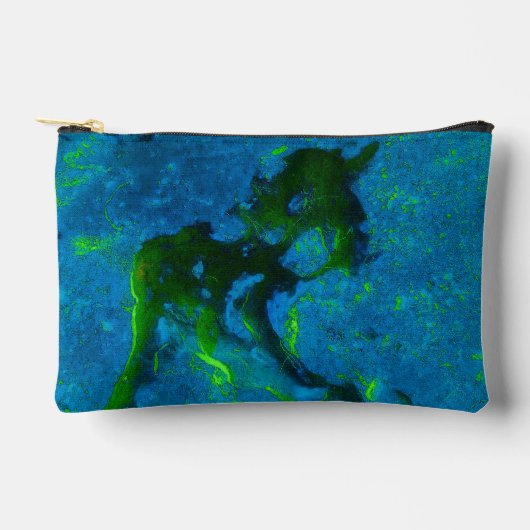 Kalksteen Abstract in Greens en Aqua Blues Bag Etui (Voorkant)