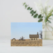 Kalksteen Bichet Schoolhouse in Kansas Briefkaart (Staand voorkant)
