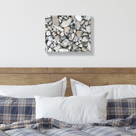 Kalksteen grind canvas afdruk (Insitu (Slaapkamer))