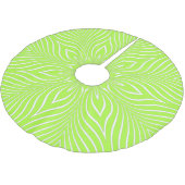 Kalksteen Groen en Witte Striped Bloem Kerstboom Rok (Gekanteld)