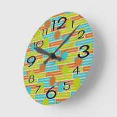 Kalksteen groen, kaneel bruin, rechthoeken van Tur Ronde Klok (Hoek)