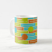 Kalksteen groen, kaneel bruin, turquoise Rechthoek Koffiemok (Voorkant links)