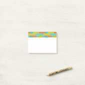 Kalksteen groen, kaneel bruin, turquoise Rechthoek Post-it® Notes (Op bureau)