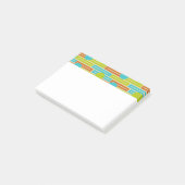 Kalksteen groen, kaneel bruin, turquoise Rechthoek Post-it® Notes (Schuin)