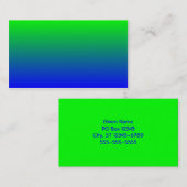 Kalksteen Groen naar Blauw verloop Visitekaartje (Voorkant / Achterkant)