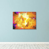 Kalksteen in Mustard Canvas Afdruk (Insitu (Houten vloer))