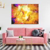 Kalksteen in Mustard Canvas Afdruk (Insitu (Woonkamer))