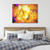 Kalksteen in Mustard Canvas Afdruk (Insitu (Slaapkamer))