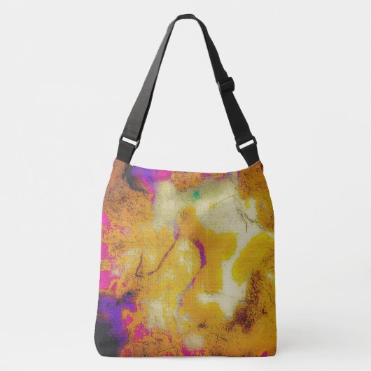 Kalksteen in Mustard Crossbody Tas (Voorkant)