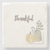 Kalksteen Onderzetter | Dankbaar (Voorkant)