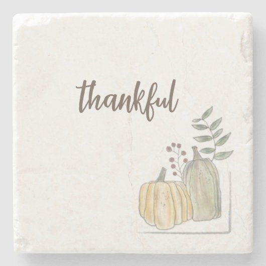 Kalksteen Onderzetter | Dankbaar (Voorkant)