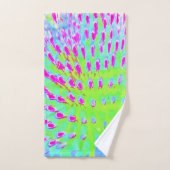 Kalksteengroen en Paarse Abstracte-klonventilator Bad Handdoek (Handdoek)