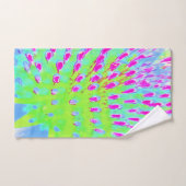 Kalksteengroen en Paarse Abstracte-klonventilator Bad Handdoek (Handdoek)