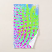 Kalksteengroen en Paarse Abstracte-klonventilator Bad Handdoek (Handdoek)