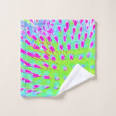 Kalksteengroen en Paarse Abstracte-klonventilator Bad Handdoek (Wasdoekje)