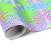 Kalksteengroen en Paarse Abstracte-klonventilator Cadeaupapier (Rol Hoek)