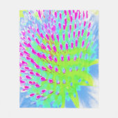 Kalksteengroen en Paarse Abstracte-klonventilator Fleece Deken (Voorkant)