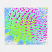 Kalksteengroen en Paarse Abstracte-klonventilator Fleece Deken (Voorkant (Horizontaal))