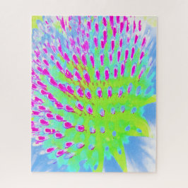 Kalksteengroen en Paarse Abstracte-klonventilator Legpuzzel