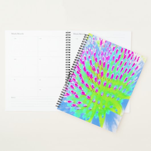 Kalksteengroen en Paarse Abstracte-klonventilator Planner (Display)