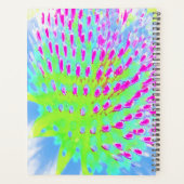 Kalksteengroen en Paarse Abstracte-klonventilator Planner (Achterkant)