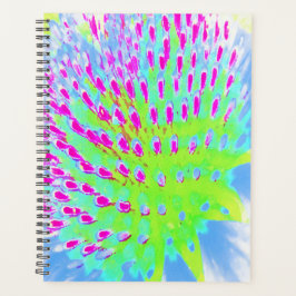 Kalksteengroen en Paarse Abstracte-klonventilator Planner