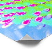 Kalksteengroen en Paarse Abstracte-klonventilator Poster (Hoek)