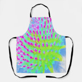 Kalksteengroen en Paarse Abstracte-klonventilator Schort (Voorkant)