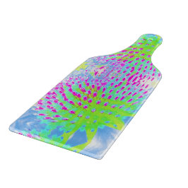 Kalksteengroen en Paarse Abstracte-klonventilator Snijplank